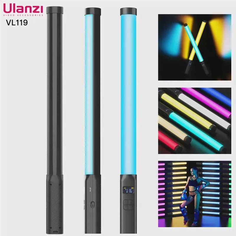 Ulanzi VL119, 19,6 дюймов, RGB-лампа, желаемая цветная лампа светодиодный светильник лампа для видеосъемки, ручной светильник, фотосветильник, RGB-труб... (art.: 3920bc903234c)-1