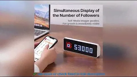 ✔️Ulanzi TC001 Smart Pixel Clock Youtube Followers Simultaneous Pixelate
