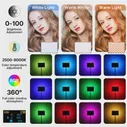 Ulanzi LT003 RGB видео светильник полноцветный панельный светильник 8000mAh с регулируемой яркостью 2500-9000K CRI 95 + фотостудия лампа 266 Beads Livestream (art.: 3920bf2cc731b)