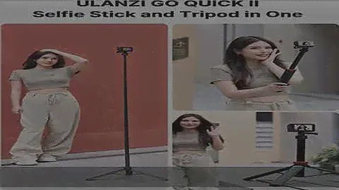 57in Selfie Stick Tripod for Gopro - ULANZI Go Quick II Extendable Tripod Stand Magnetic Suction Qu