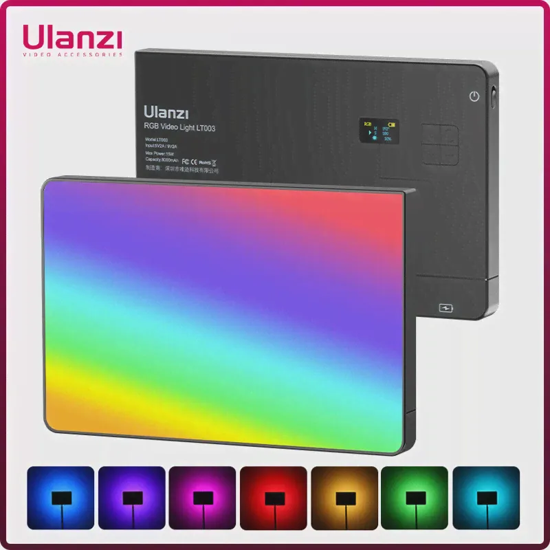 Ulanzi LT003 RGB видео светильник полноцветный панельный светильник 8000mAh с регулируемой яркостью 2500-9000K CRI 95 + фотостудия лампа 266 Beads Livestream (art.: 3920bf2cc731b)-1