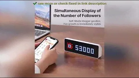 ✔️Ulanzi TC001 Smart Pixel Clock Youtube Followers Simultaneous Pixelate