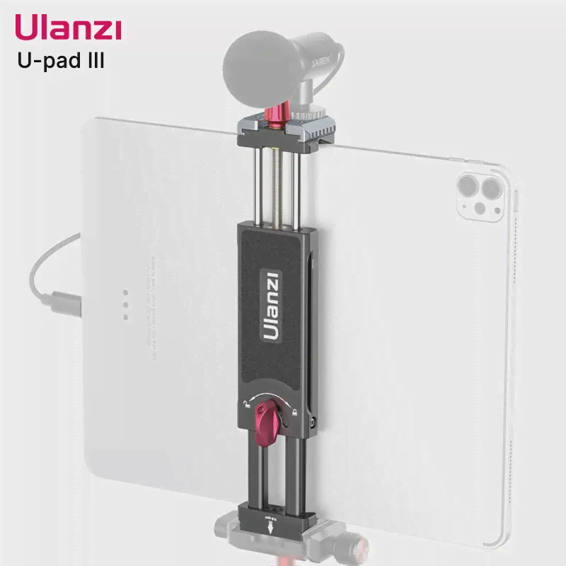 Vijim Ulanzi U-PAD III Держатель Держатель Держатель зажима для iPad Pro Air Mini 2 3 4 Universal Clip Count для iPhone 3.93-9 дюйм-0