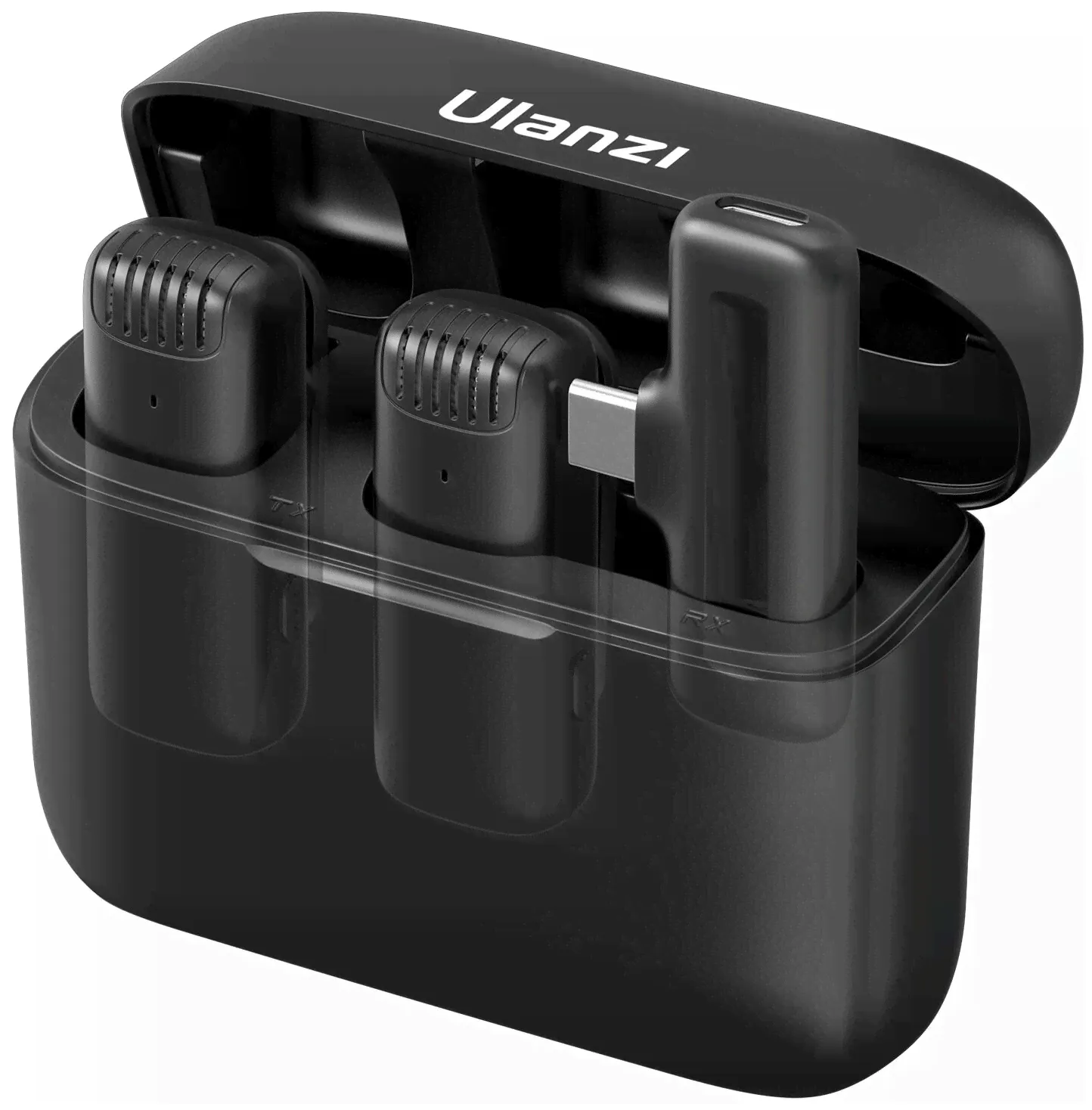 Беспроводной петличный микрофон Ulanzi J12 Black Type-C в Москве-0
