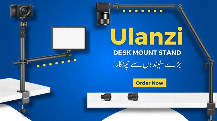 Ulanzi VIJIM LS02 - LS08 Camera Desk Mount Stand, with Auxiliary Holding Arm