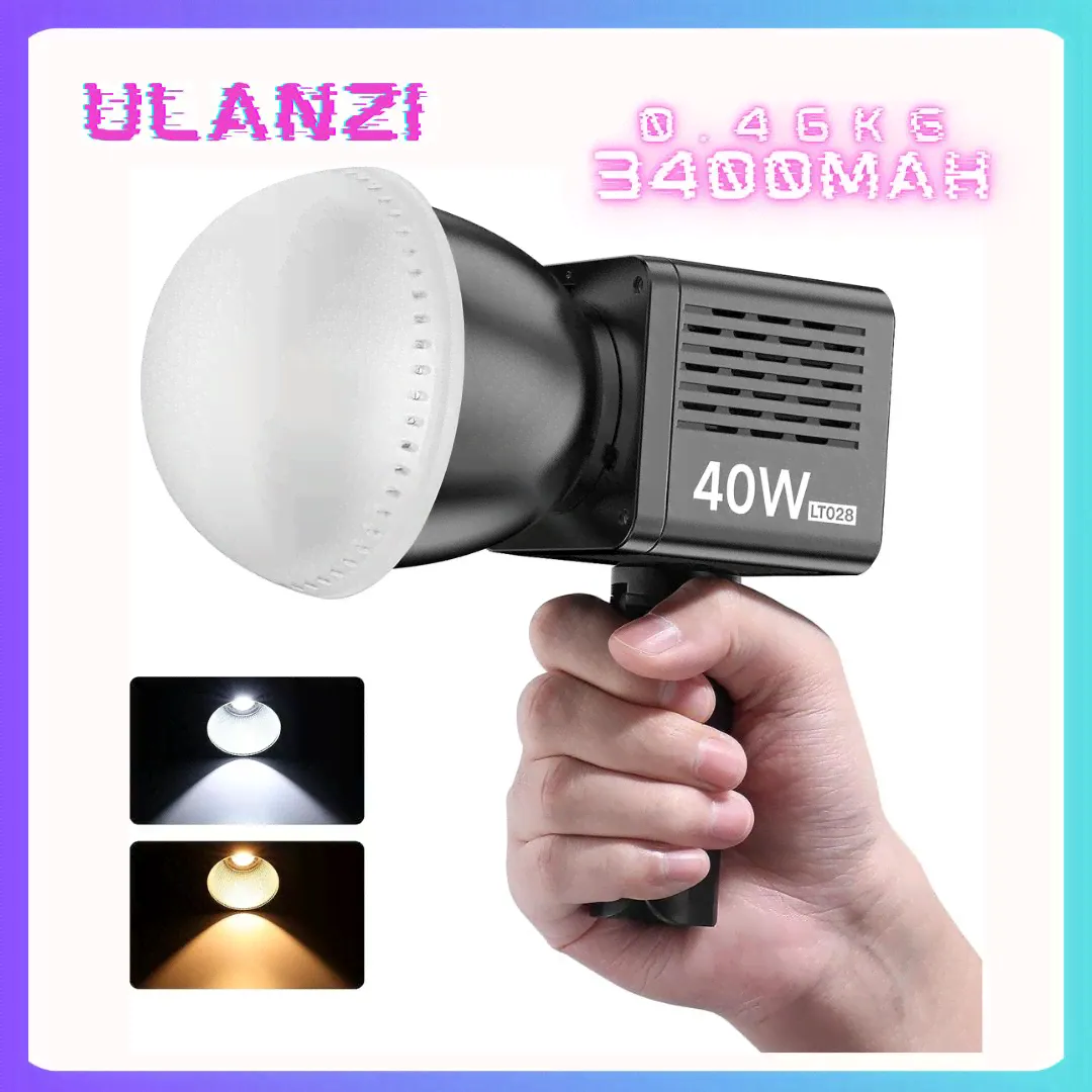 ULANZI LT028 40W двухцветный COB LED видеосвет с, встроенный аккумулятор 3400mAh